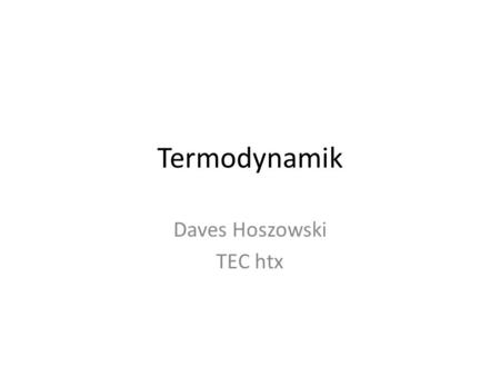 Daves Hoszowski TEC htx