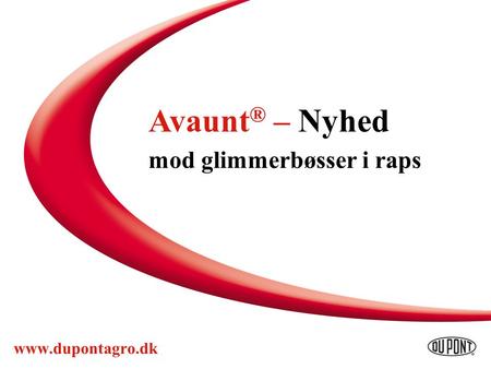 Avaunt® – Nyhed mod glimmerbøsser i raps