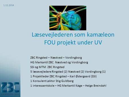 Læsevejlederen som kamæleon FOU projekt under UV