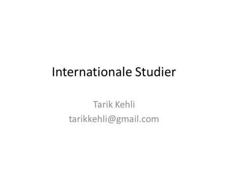 Internationale Studier