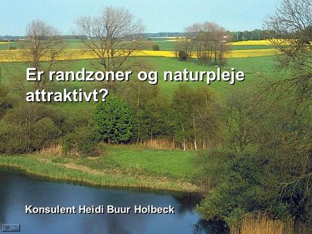 Er randzoner og naturpleje attraktivt? Konsulent Heidi Buur Holbeck.
