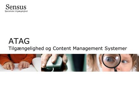 ATAG Tilgængelighed og Content Management Systemer.