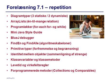 Forelæsning 7.1 – repetition