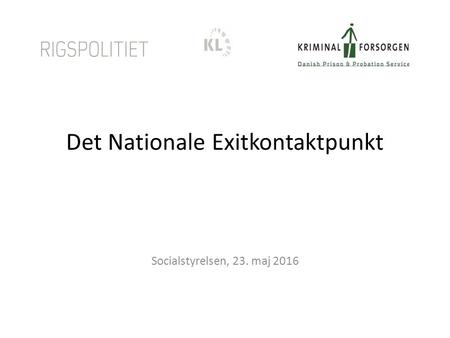 Det Nationale Exitkontaktpunkt Socialstyrelsen, 23. maj 2016.