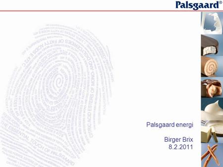Palsgaard energi Birger Brix 8.2.2011.  Page 2 Palsgaard energi CO 2 kvoter får Palsgaard til at nytænke energiforbrug “Fra omkostning.