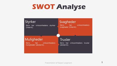 SWOT Analyse Styrker Svagheder Muligheder Trusler Potential