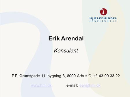 Erik Arendal Konsulent