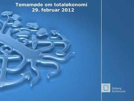 Temamøde om totaløkonomi 29. februar 2012