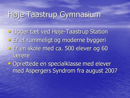 Høje Taastrup Gymnasium