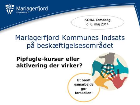 Mariagerfjord Kommunes indsats på beskæftigelsesområdet