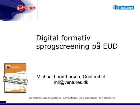 Diigital formativ sprogscreening på EUD - Elevplankonference