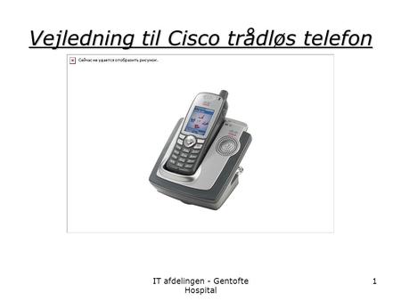 Vejledning til Cisco trådløs telefon