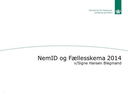 NemID og Fællesskema 2014 v/Signe Hansen Blegmand