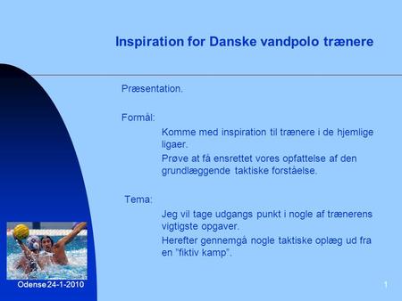 Inspiration for Danske vandpolo trænere