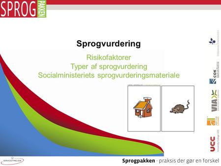 Sprogvurdering Risikofaktorer Typer af sprogvurdering Socialministeriets sprogvurderingsmateriale.