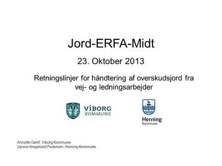 Jord-ERFA-Midt 23. Oktober 2013