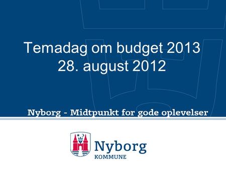 Temadag om budget august 2012