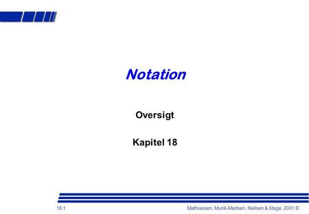 Notation Oversigt Kapitel 18.