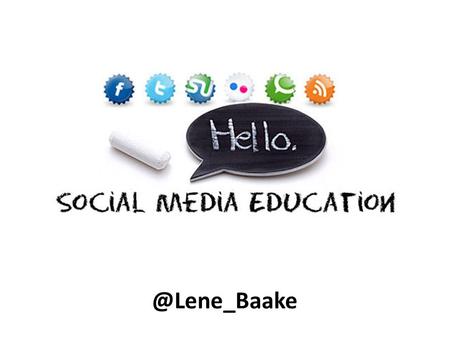 @Lene_Baake. Brug af sociale medier i undervisningen • Projekt SME • Brug af Web 2.0 værktøjer • Belastning eller belønning? • Debat
