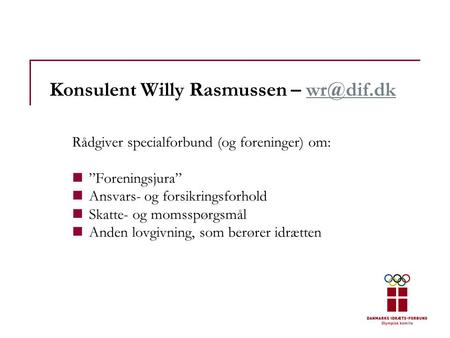 Konsulent Willy Rasmussen –