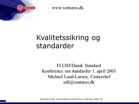 FLUID & DS - Konference om standarder og læringsobjekter