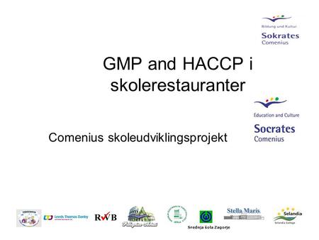 GMP and HACCP i skolerestauranter