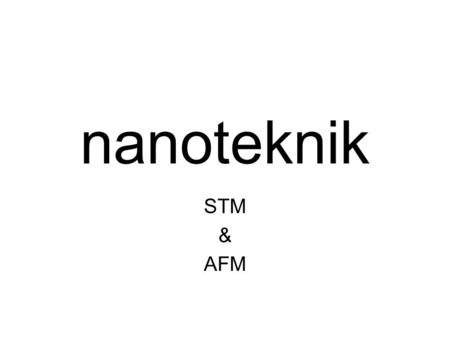 Nanoteknik STM & AFM. •Billedet viser et atomart opløst STM billede af toppen af nanopartikel i 3D.