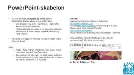 PowerPoint-skabelon Husk