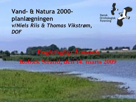 Vand- & Natura 2000-planlægningen v/Niels Riis & Thomas Vikstrøm, DOF