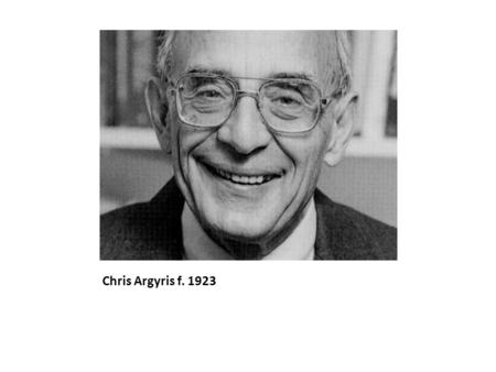 Chris Argyris f. 1923.
