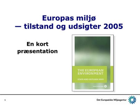 Europas miljø — tilstand og udsigter 2005