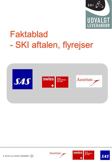 Faktablad - SKI aftalen, flyrejser