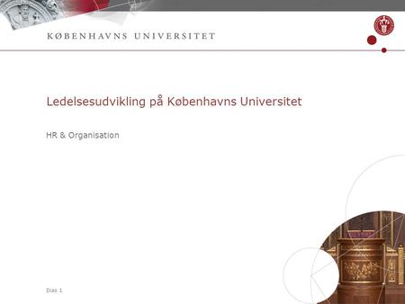 Ledelsesudvikling på Københavns Universitet
