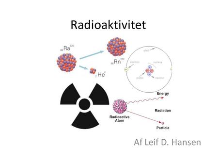Radioaktivitet Af Leif D. Hansen.
