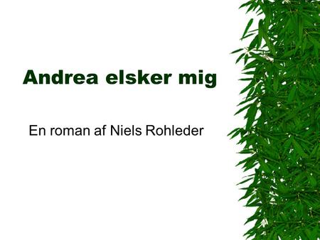 En roman af Niels Rohleder