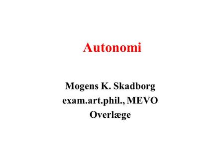 Mogens K. Skadborg exam.art.phil., MEVO Overlæge