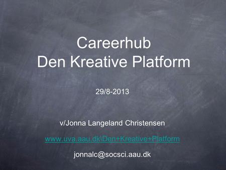 Careerhub Den Kreative Platform