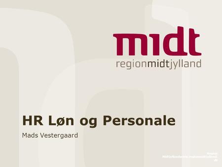 HR Løn og Personale Mads Vestergaard
