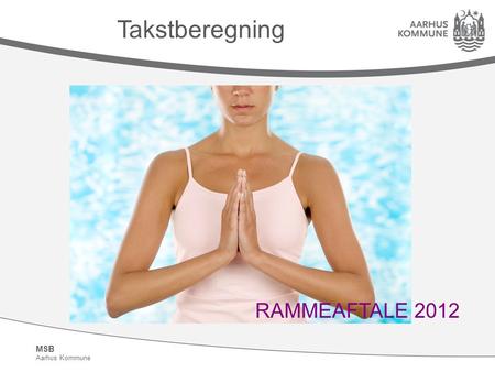 MSB Aarhus Kommune Takstberegning RAMMEAFTALE 2012.
