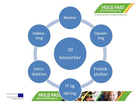 10 konsortier Mentor Opsam- ling Praktik- pladser IT og læring Intro- duktion Indslus- ning.
