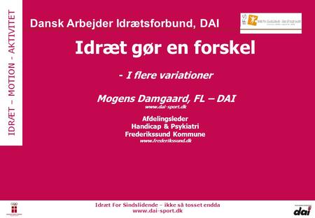 Mogens Damgaard, FL – DAI Frederikssund Kommune