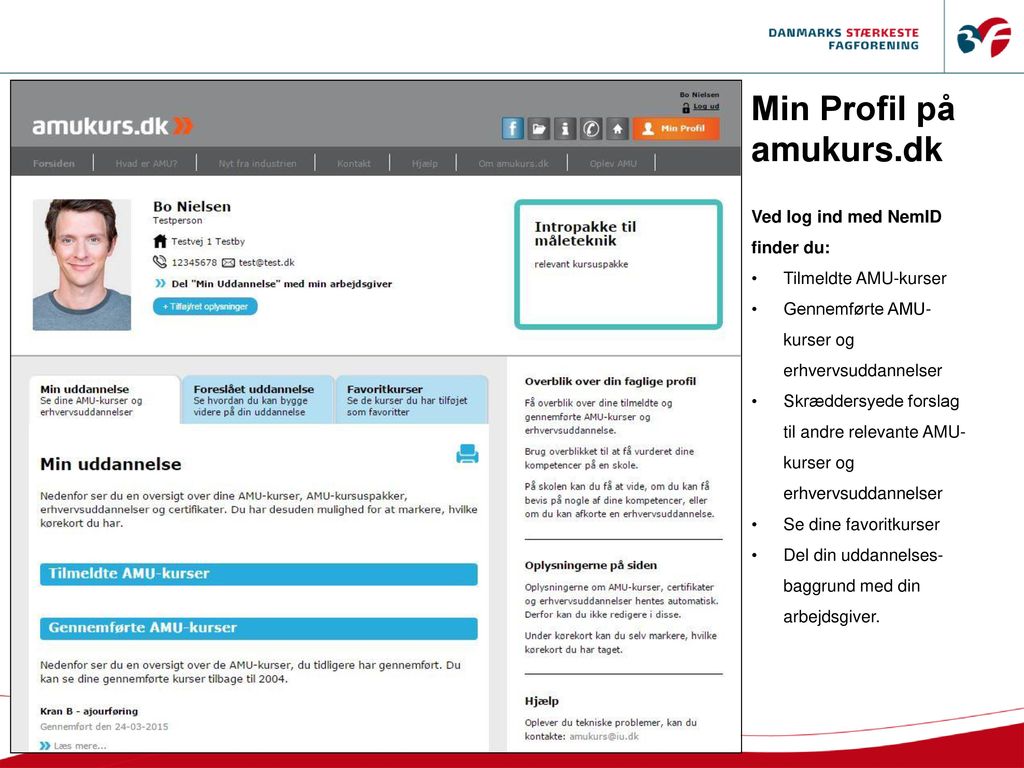 Min Profil på amukurs.dk