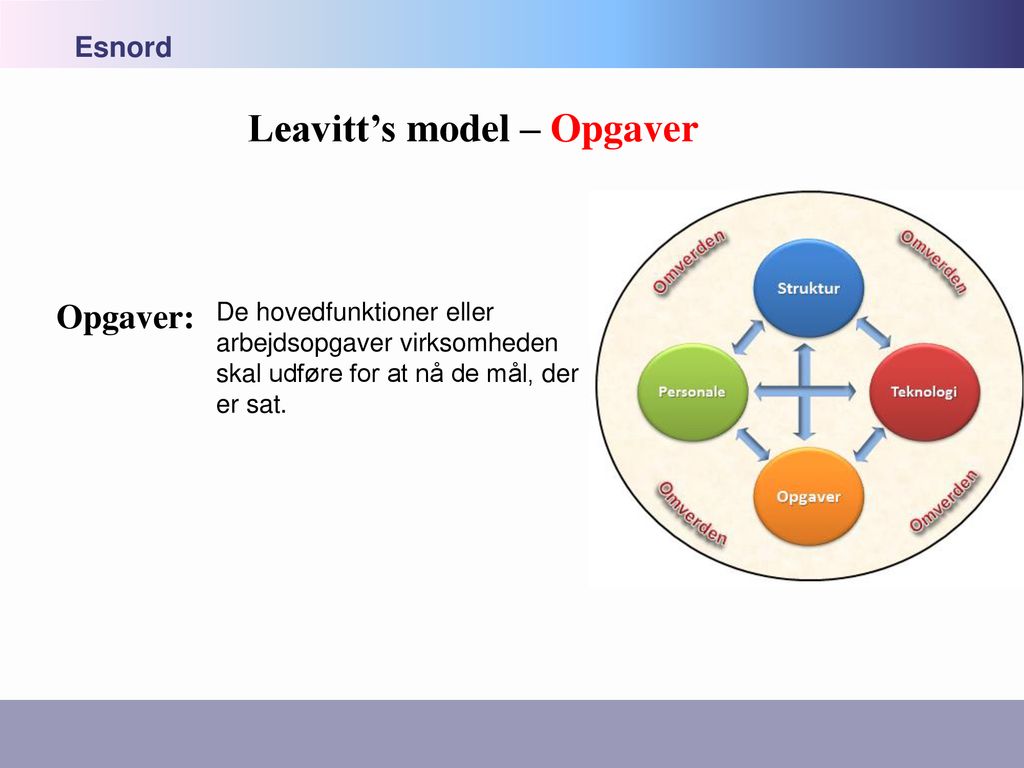 Leavitt’s model – Opgaver