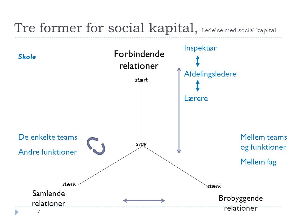 Tre former for social kapital, Ledelse med social kapital