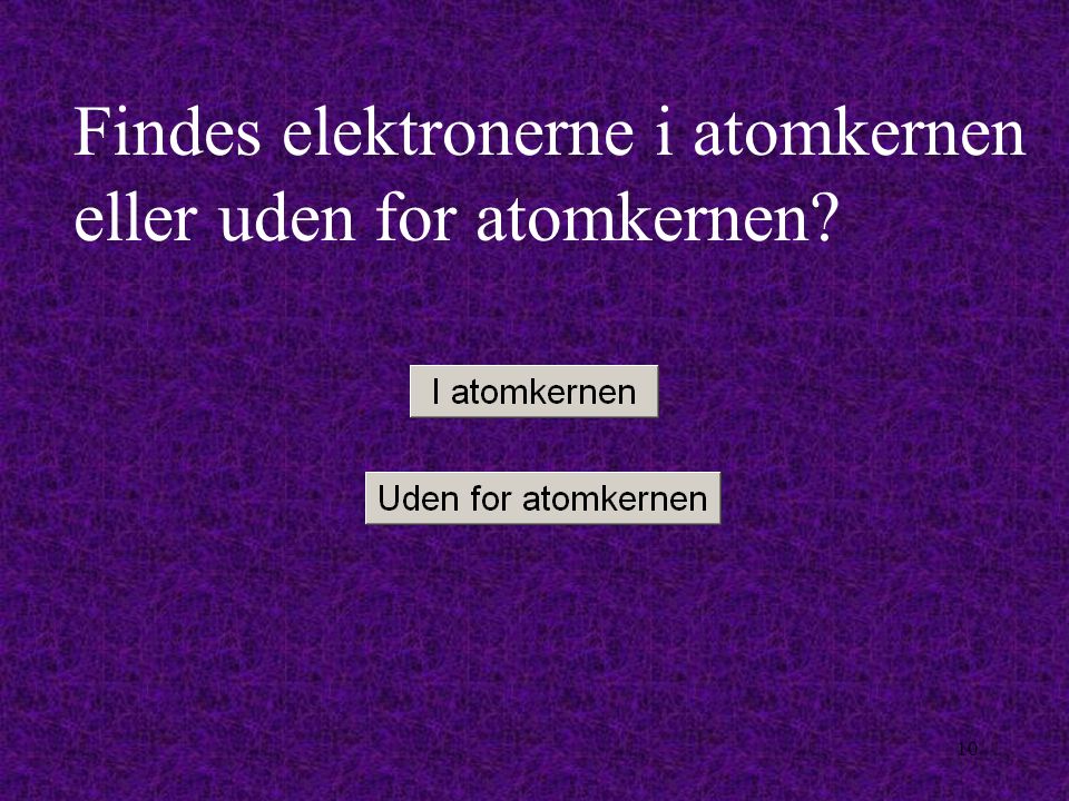 Findes elektronerne i atomkernen eller uden for atomkernen