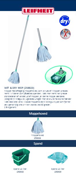 Moppehoved Spand WET & DRY MOP (258820)