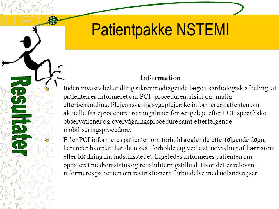 Patientpakke NSTEMI Resultater Information