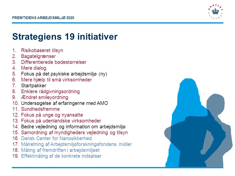 Strategiens 19 initiativer