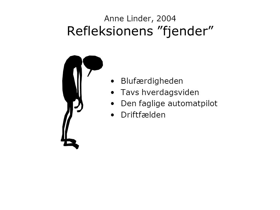 Anne Linder, 2004 Refleksionens fjender