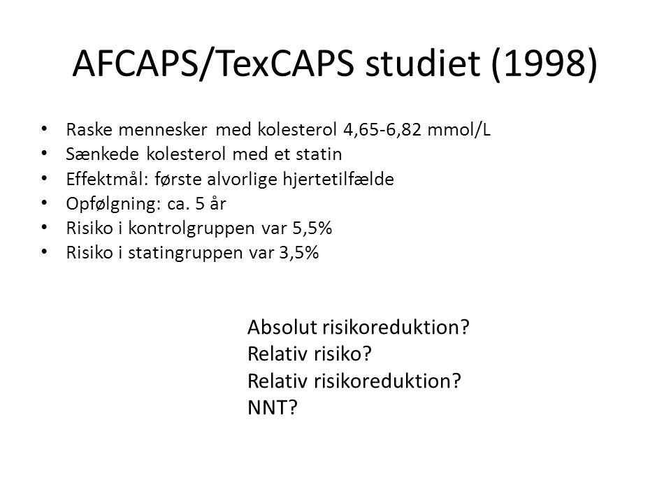 AFCAPS/TexCAPS studiet (1998)